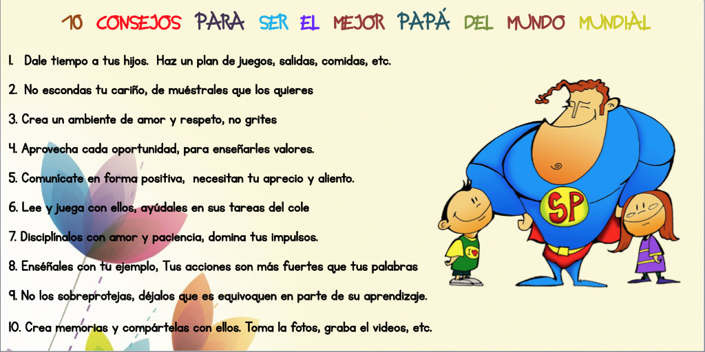 Dale tiempo a tus hijos. Haz un plan de juegos, salidas, comidas, etc. No escondas tu cariño, de muéstrales que los quieres Crea un ambiente de amor y respeto, no […]