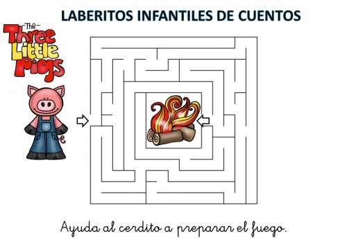 laberinto de cuentos infantiles los tres cerditos (2)