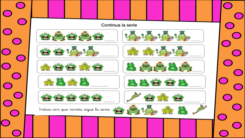 Estimular la atención y la memoria con estos ejercicios de series. Nuevas fichas para trabajar la atención, en esta ocasión hemos preparado unas fichas de series lógicas. Nuestros alumnos deben de […]