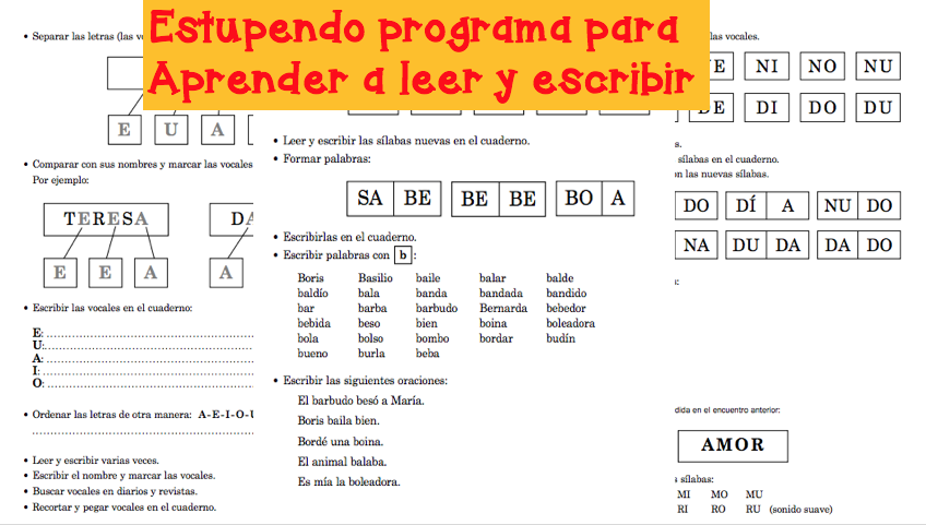 aprender a leer y escribir