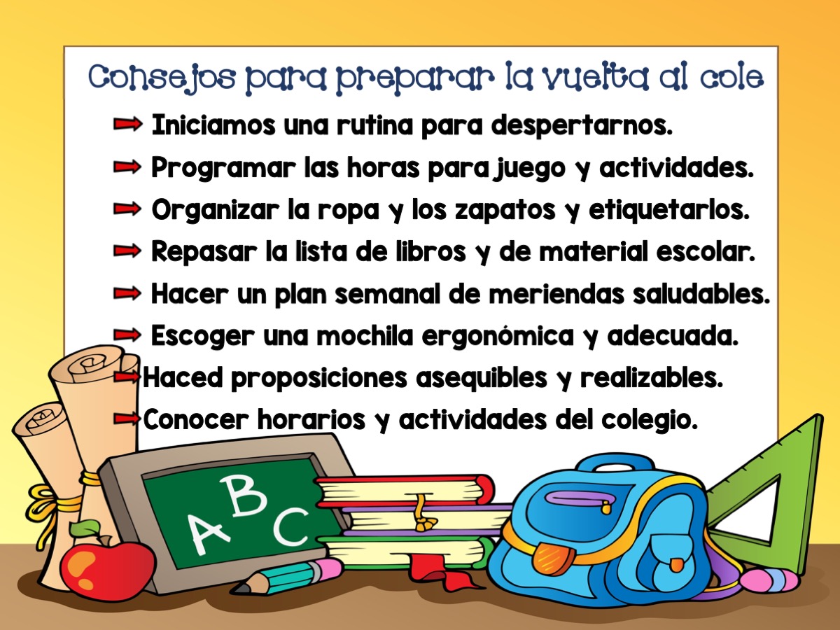 Consejos que nos ayudan a preparar la vuelta al colegio