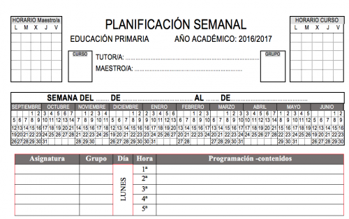 planificador  primaria programar