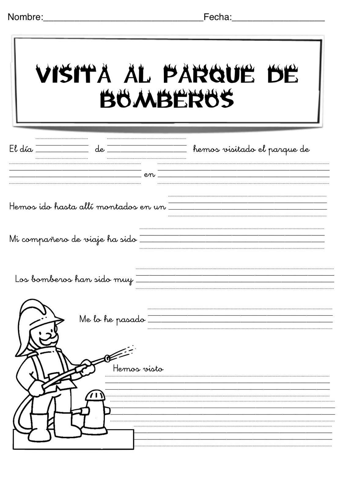 Visita a los bomberos-