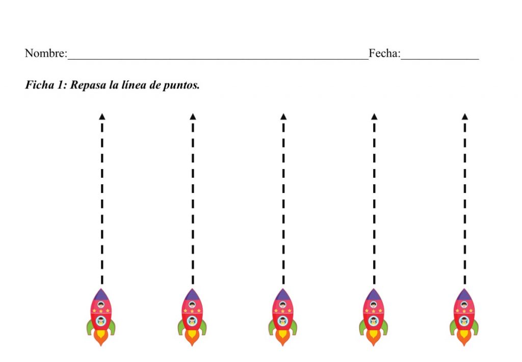 Colección de fichas de grafomotricidad motivo el espacio -Orientacion ...
