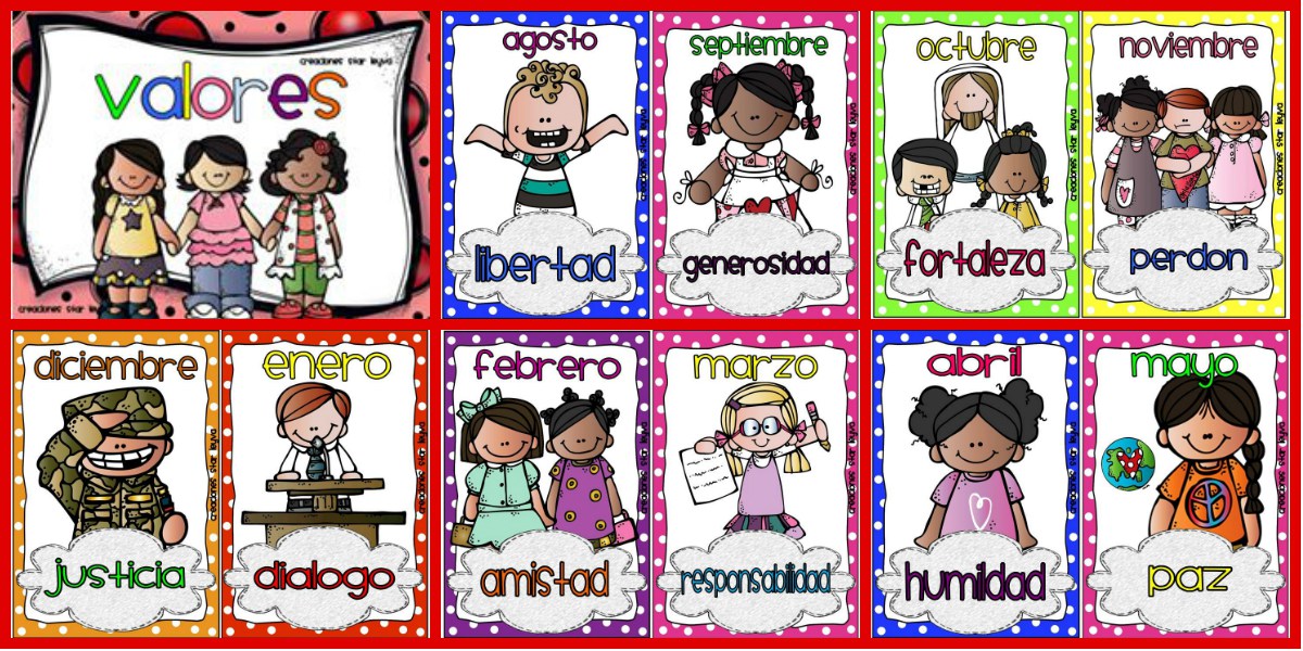 Trabajamos los valores uno al mes 12 Meses y 12 valores. Ideales para decorar -Orientacion Andujar Trabajamos los valores uno al mes 12 Meses y 12 valores. Ideales para decorar -Orientacion Andujar
