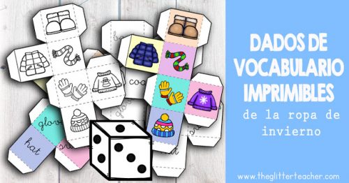 DADOS PARA TRABAJAR LA ROPA DE INVIERNO fichas en inglés -Orientacion