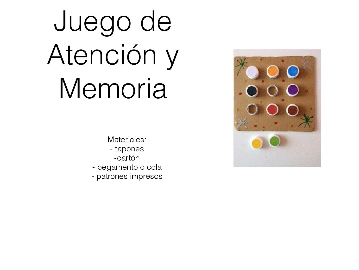 comodidad Afectar Salvaje juego tampones atención y memoria 1 - Orientación Andújar - Recursos  Educativos