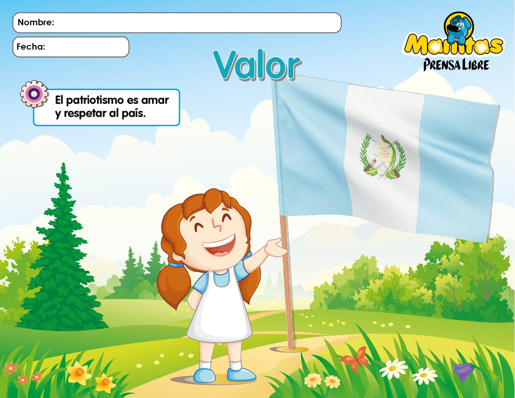 lamina valores el patriotismo - Orientación Andújar - Recursos Educativos