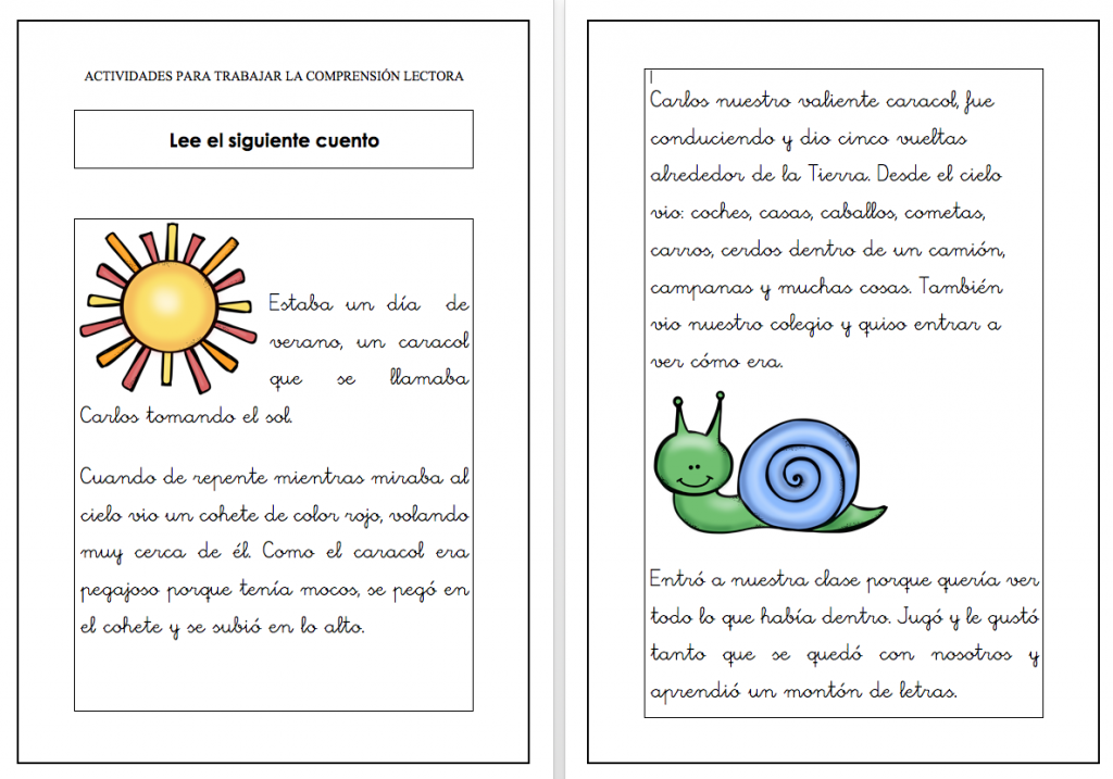 Os dejamos esta divertido cuento para que tus alumnos puedan trabajar la comprensión lectora. Es un cuento sobre un caracol muy valiente e intrépido, además de preguntas literales se hacen […]