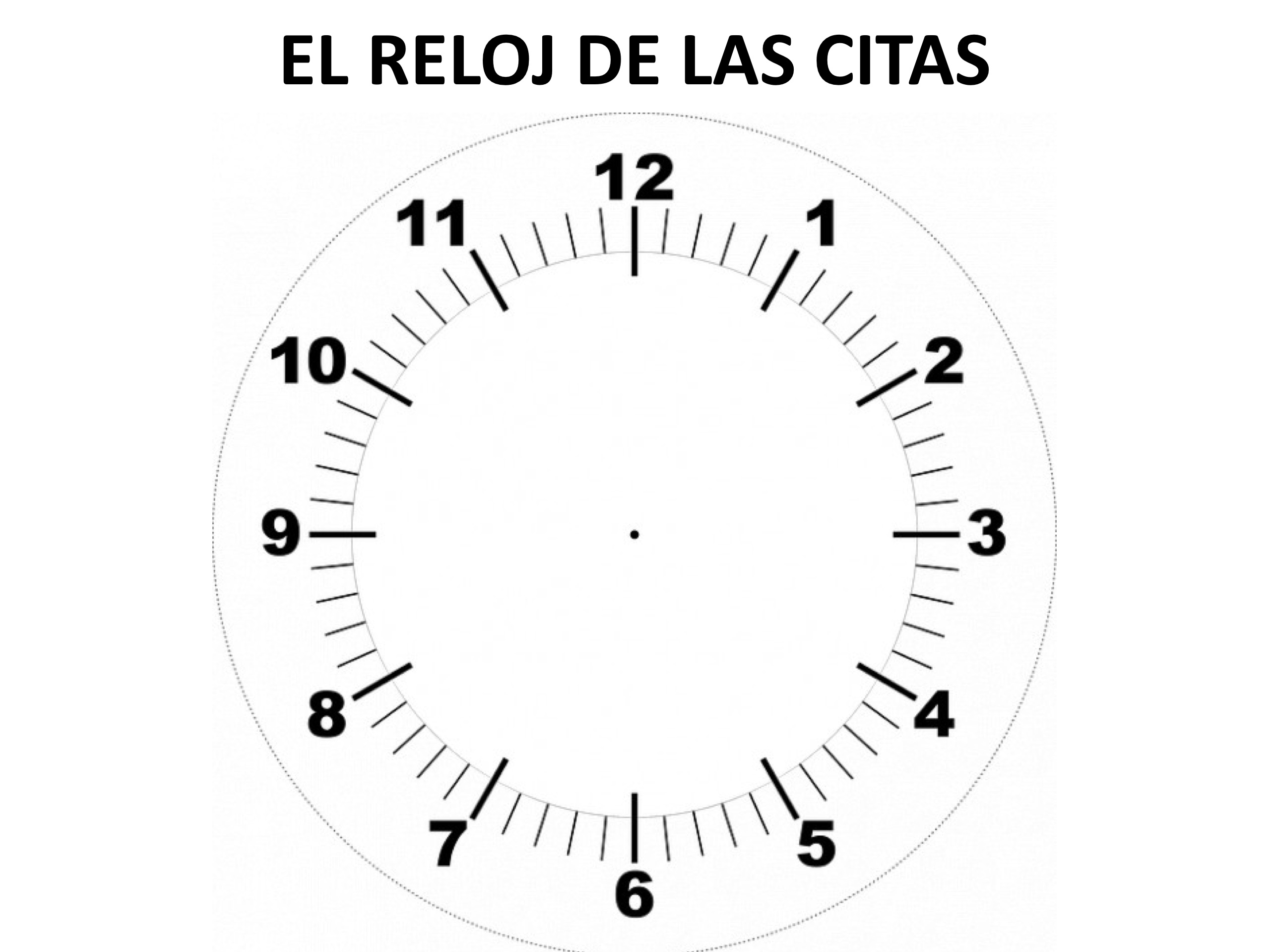 Aprendizaje cooperativo el reloj de las citas Plantilla ...