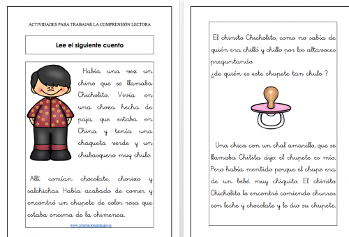 Preguntas de cuento (juego online y PDF)