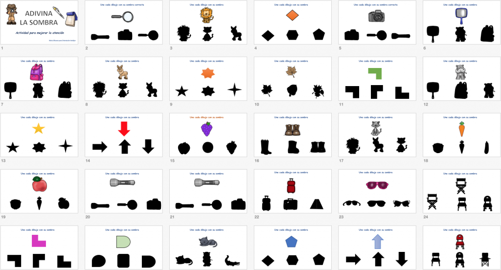 En esta ocasión os hemos preparado unas nuevas actividades para trabajar la atención en la que nuestros alumnos deben de relacionar una imagen con la silueta que se corresponde. Une […]