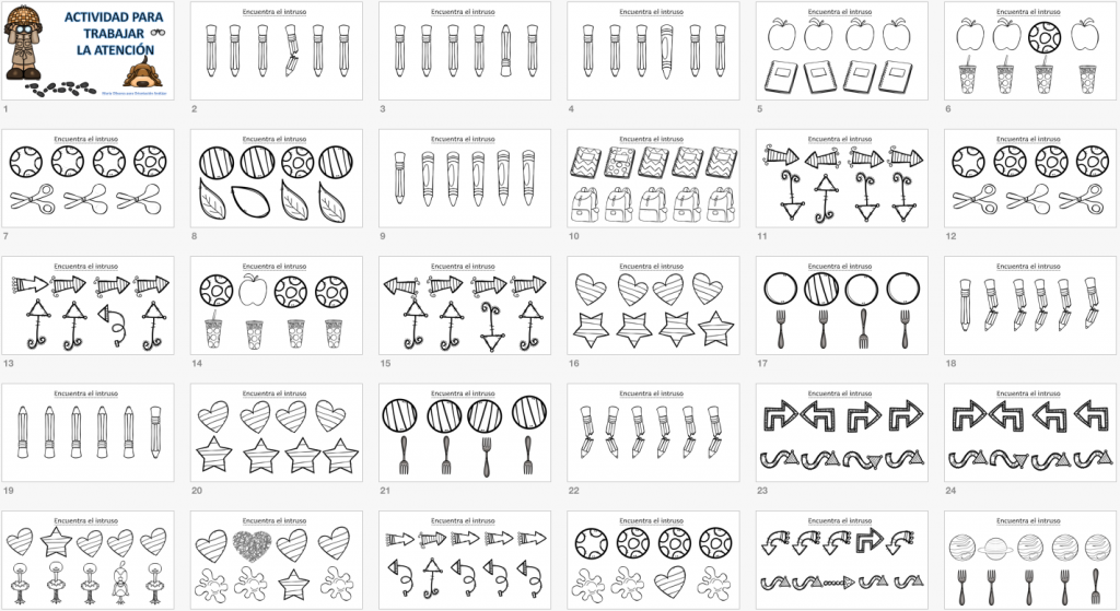 “Caza Intrusos” es una actividad pensado para estimular el pensamiento lógico infantil y los procesos de categorización por familias de elementos. En cada ficha del juego, un conjunto de imágenes son […]