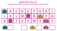   DESCARGA EL ARCHIVO EN PDF ¿Qué letra soy yo?Cada imagen ocupa una letra del abecedario, adivina cual.