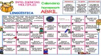 ABRIL 2017 Calendario homework: INTELIGENCIAS MÚLTIPLES: LINGÜISTICA. Gran formato Hoy os traemos esta maravillosa idea inspirada en los SUMMER HOMEWORK CALENDARS, muy típicos en la educación en casa y en […]