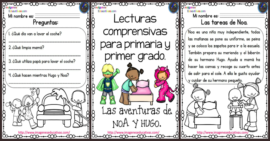 Lecturas para Primaria y primer grado. Las aventuras Noa -Orientacion Andujar