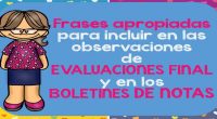 Frases recomendables en los reportes de evaluación Cuando llega la hora de llenar los informes de evaluación de nuestros alumnos siempre se nos presentan dudas sobre cuál es la palabra […]