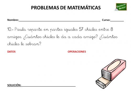 COLECCIÓN DE PROBLEMAS DE MATEMÁTICAS 3 º PRIMARIA - Orientacion Andujar