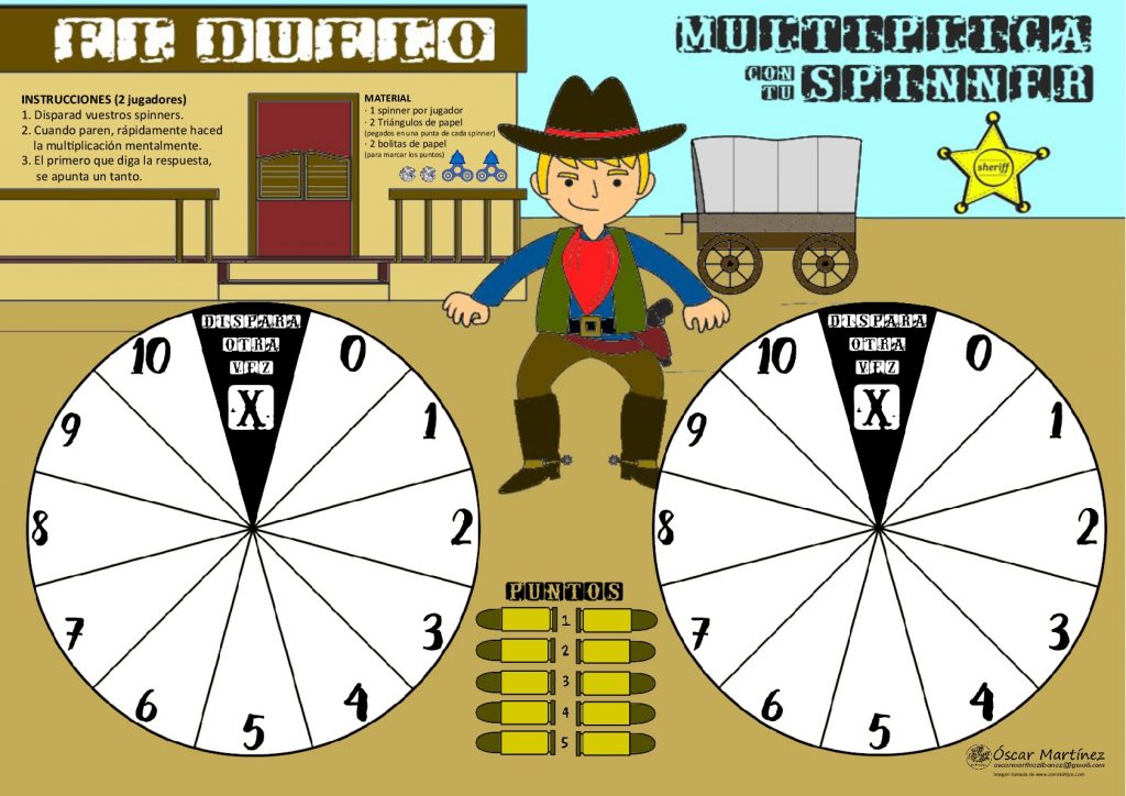 Con el juego «EL DUELO (Multiplica con tu spinner)», practican el cálculo mental, haciendo las multiplicaciones que marcan las ruletas de sus spinners. Nos llega esta fantástica colaboración de Oscar […]