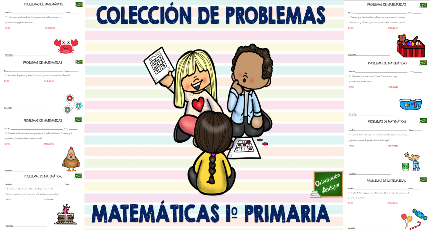 TOTALMENTE ORIGINALES COLECCION DE PROBLEMAS DE MATEMATICAS 1º PRIMARIA