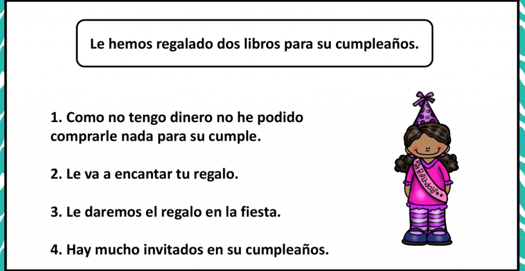 Os traemos estas sencillas actividades para que nuestros alumnos puedan trabajar la conciencia semántica, en estas actividades nuestros alumnos/as deben de señalar una oración que significa lo opuesto que la […]