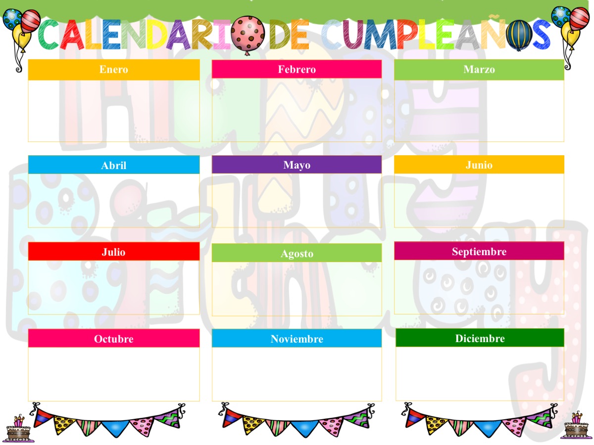 formatos de calendarios