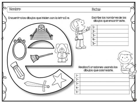 Colorea encuentra y escribe con las letras del abecedario escritura ...