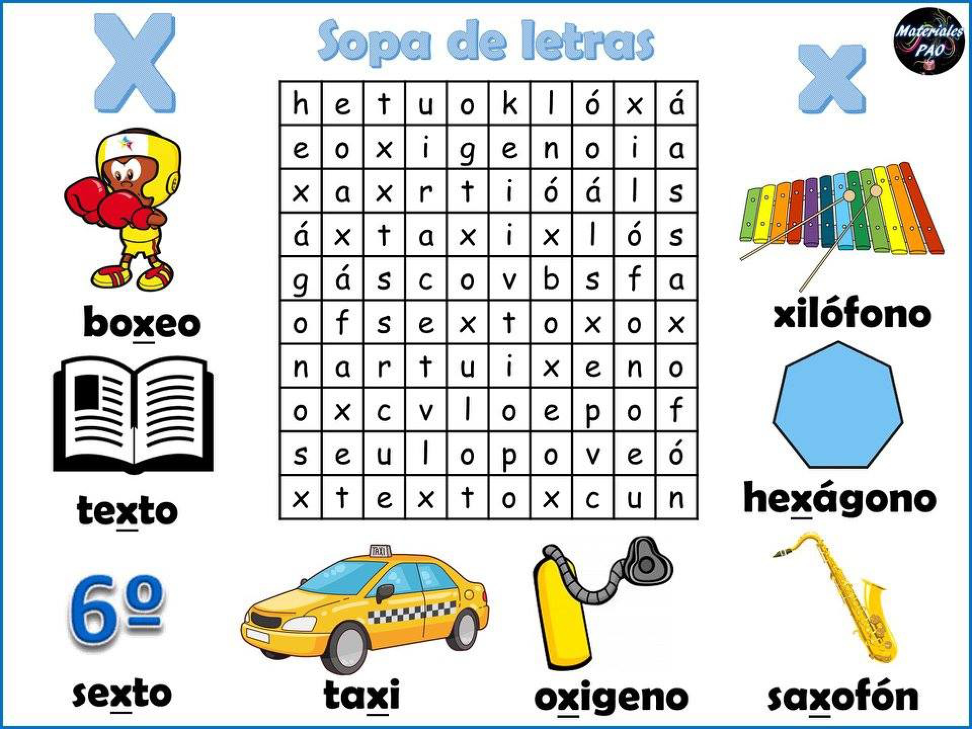 Sopa De Letras Para Niños De Primaria Para Imprimir Abecedario Sopa