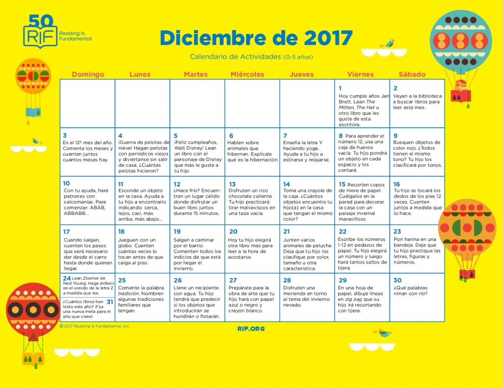 Os dejamos este sencillo calendario con una serie de actividades para trabajar con los más pequeños, relacionadas con la lectura. El fomento de la lectura es una de las preocupaciones […]