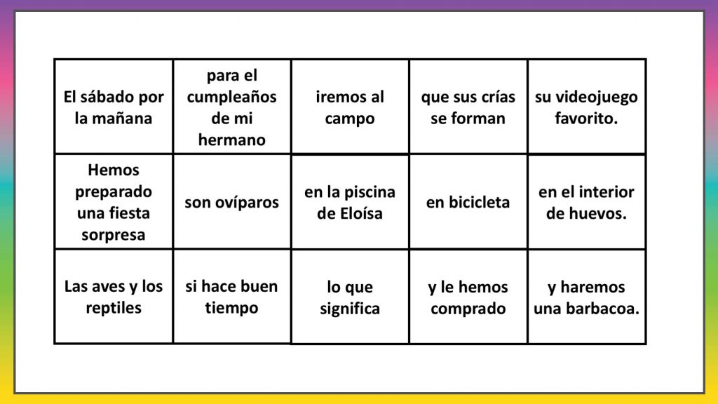 Hoy tenemos unas sensacionales actividades en esta ocasión nuestros alumnos tienen que ordenar una serie de oraciones y una vez ordenadas tienen que contestar a las preguntas que les formulamos. […]