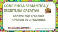 Os dejamos estas sencillas actividades para trabajar la creatividad de nuestros alumnos/as en las cuales, tienen que construir frases utilizando las dos palabras que les proporcionamos, previamente le podemos explicar […]