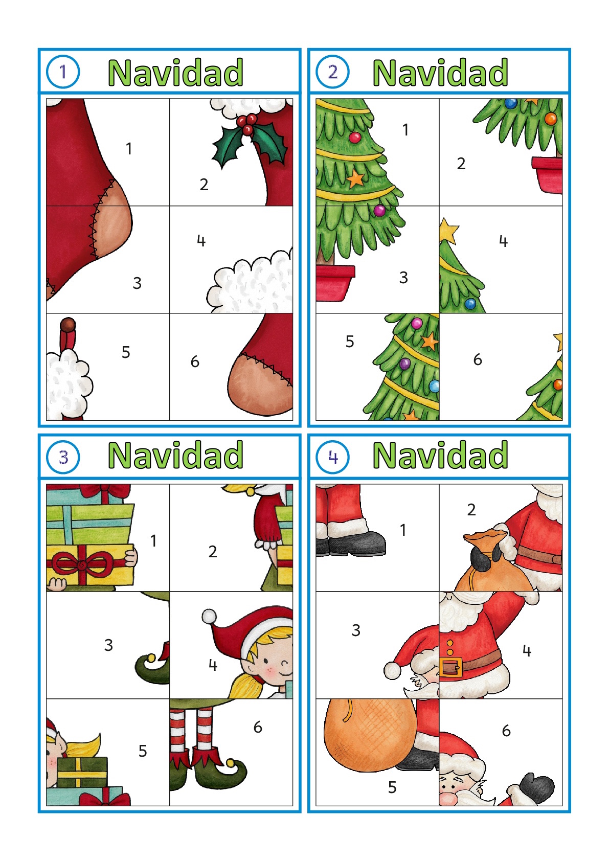 Puzzles navideños para infantil primaria4 - Orientación - Recursos Educativos