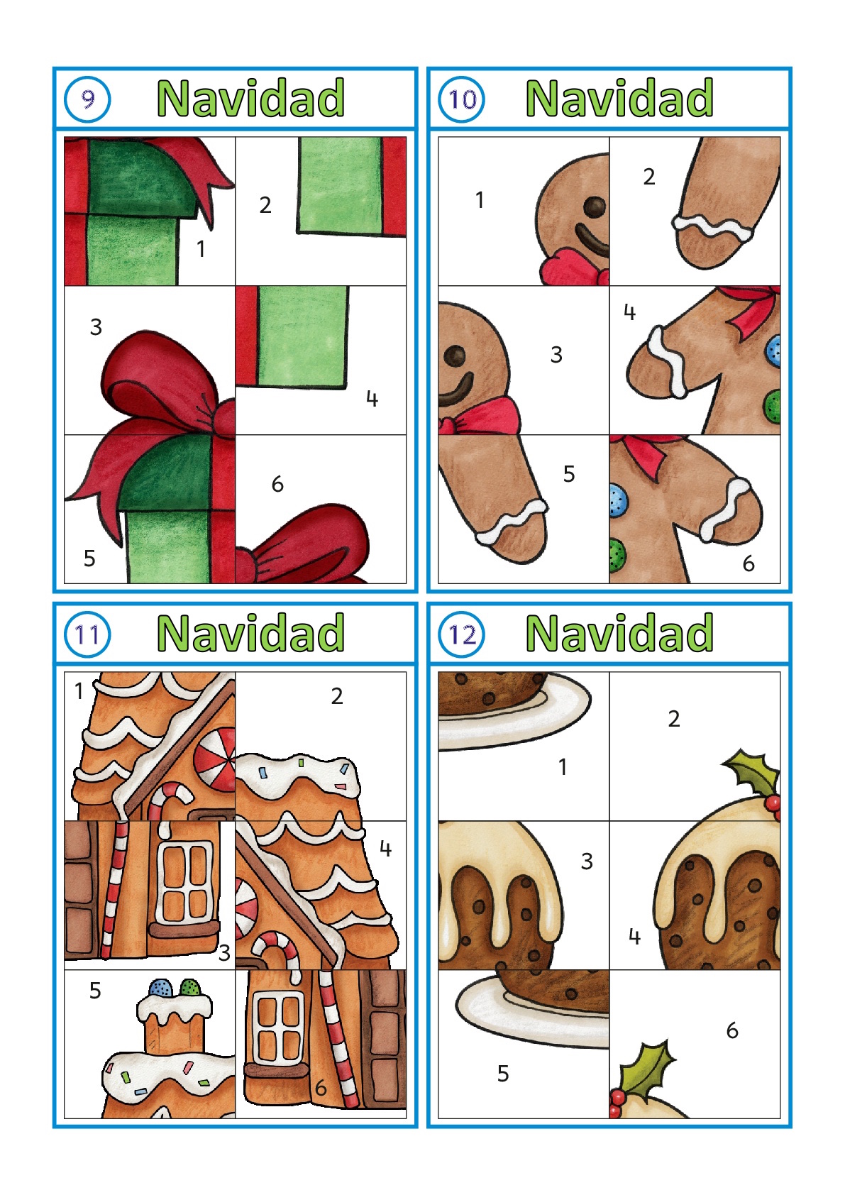 Puzzles matemáticos navideños para y primaria6 - Orientación Andújar - Recursos Educativos