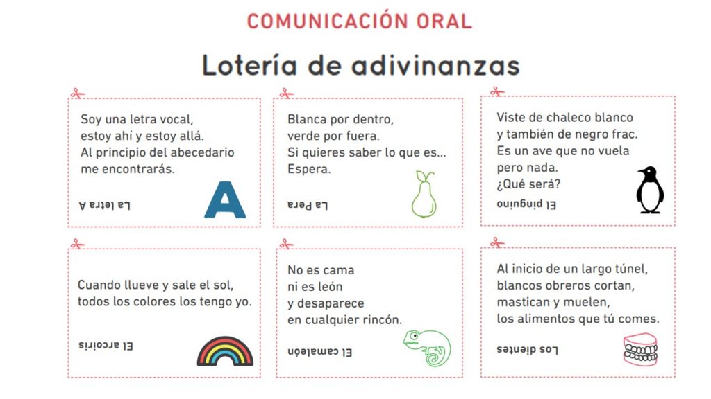 En este documento encontrarás la descripción de la actividad de comunicación oral y todos los recursos necesarios para llevarla a cabo. La Lotería de adivinanzas es una actividad en la […]