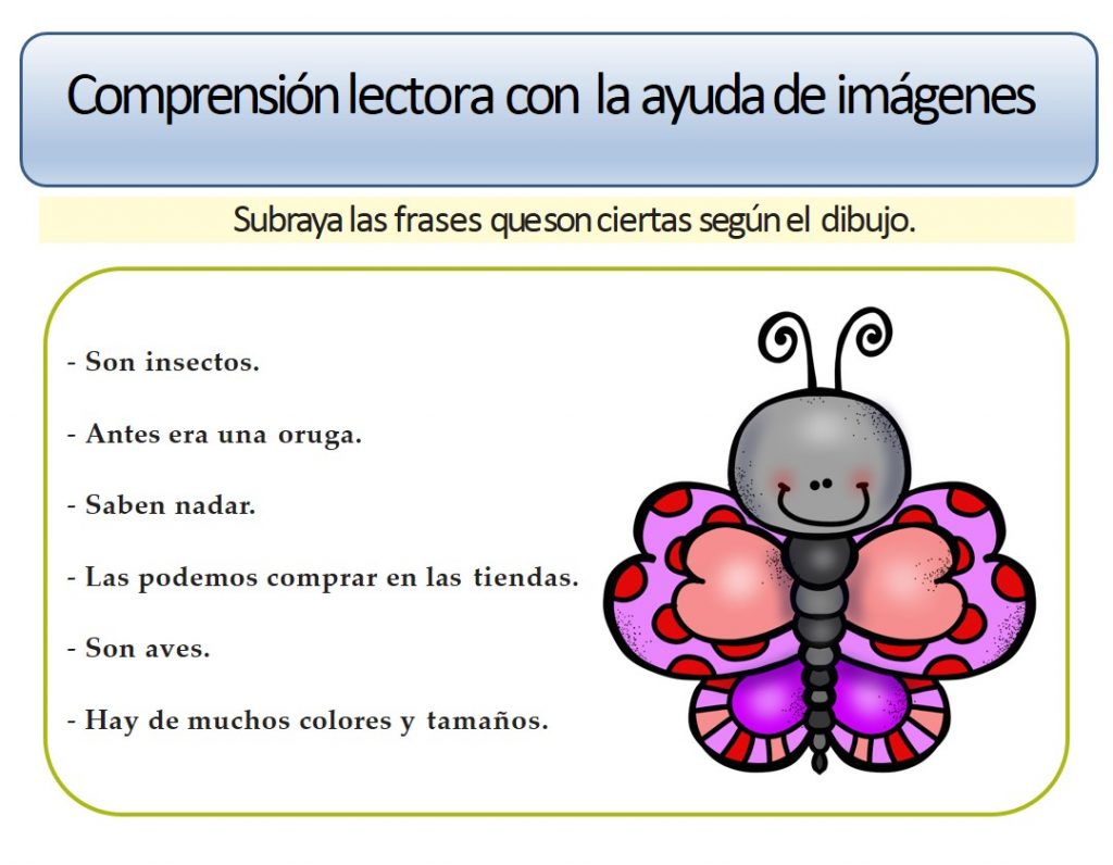 En estas interesantes actividades nuestros alumnos/as deben de ver una imagen y deben de decir cuales son las frases que son ciertas con respecto a la imagen. Leer es comprender, […]