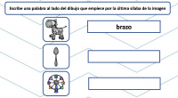 En esta actividad nuestros alumnos deben de encontrar palabras que empiecen por la sílaba final de la figura de la imagen. de esta forma trabajamos la conciencia fonológica y semántica […]