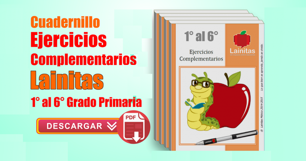 Desde orientación Andújar queremos compartir este interesante material subido directamente a nuestro servidor. Cuadernillo de Ejercicios Complementarios Lainitas 1° al 6° Grado Primaria. Excelente material para trabajar con niños de […]
