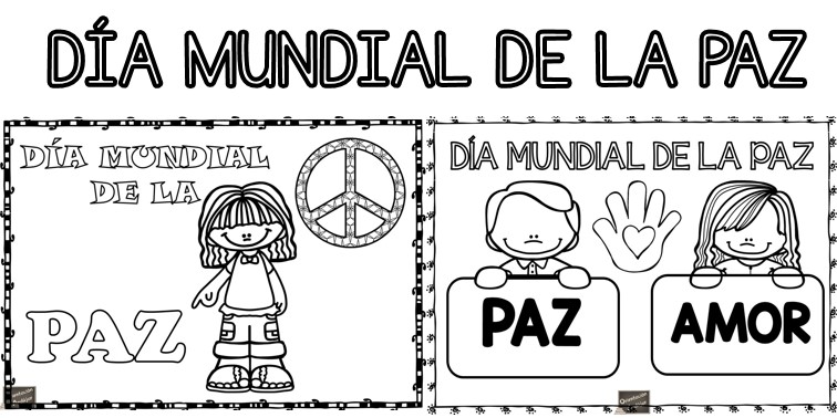 Carteles originales para  trabajar el día de la PAZ en clase Para trabajar el clase con vuestros alumnos y decorar el aula os dejamos estos originales carteles del día mundial de la PAZ.