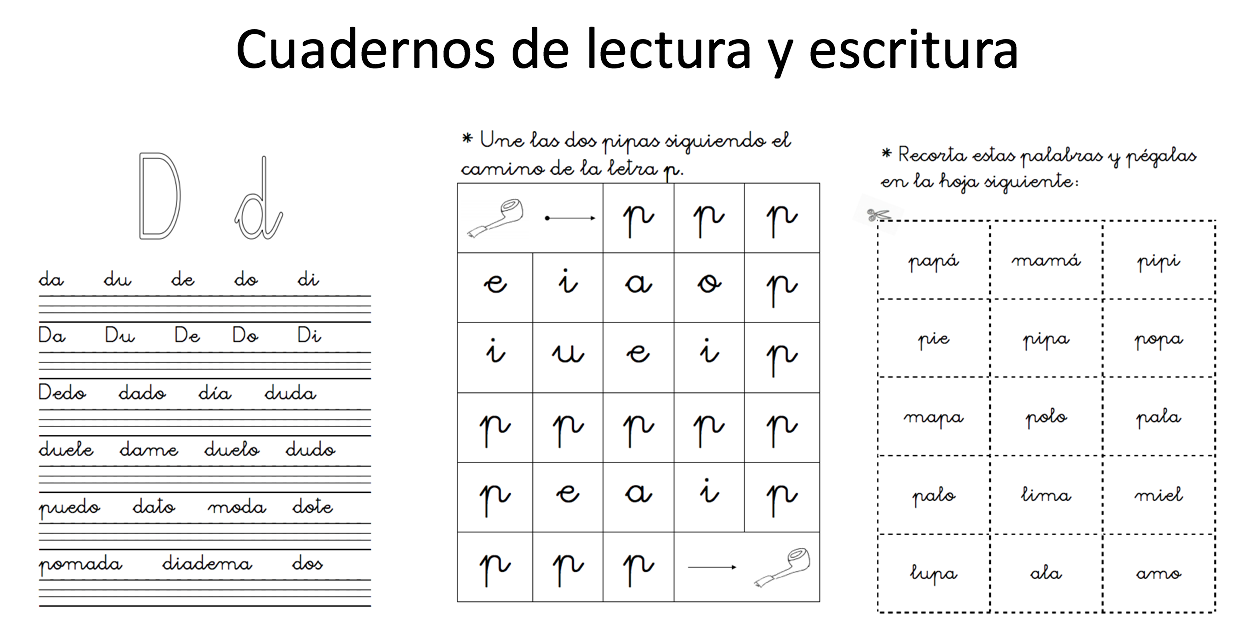 3 Cuadernos escritura y lectura con actividades variadas super interesantes Andujar