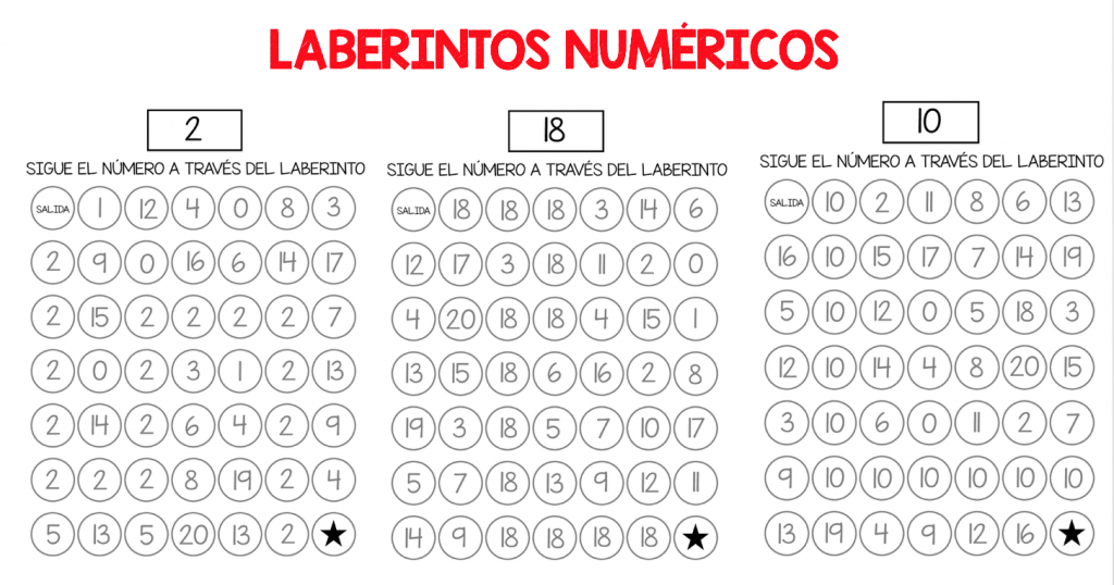 Os dejamos 20 laberintos para trabajar el reconocimiento de números del 1 al 20, con esta sencilla actividad no solo vamos a trabajar la atención sino también el conteo y […]