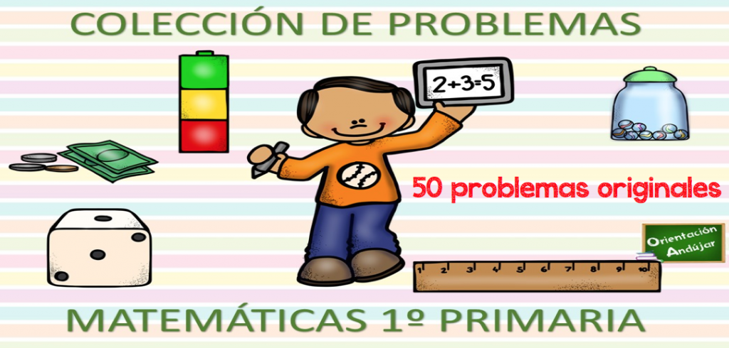 Completo cuaderno con 5 problemas de operaciones sencillas sumas y restas para infantil y primer ciclo de primaria. Hemos reforzado el problema poniéndoles unas imágenes divertidas.