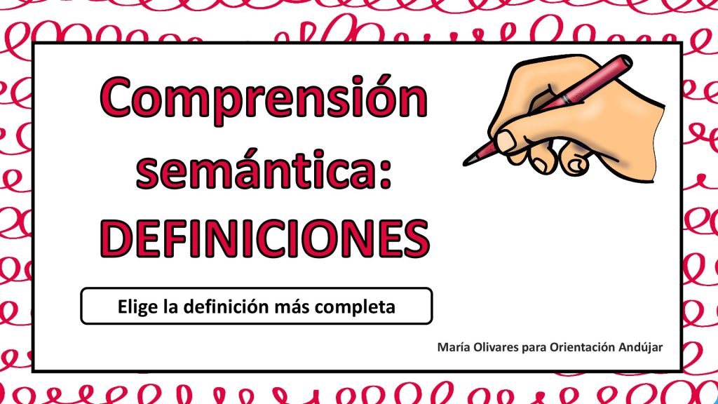 Os proponemos una actividad para trabajar la comprensión semántica, en la que nuestros alumnos deben elegir entre tres opciones posibles aquella definición más completa sobre la palabra que se propone. […]