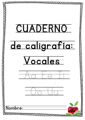 Cuaderno de caligrafía para niños