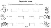 Os hemos preparado unas sencillas actividades para trabajar la grafomotricidad y el trazo de lineas rectas.