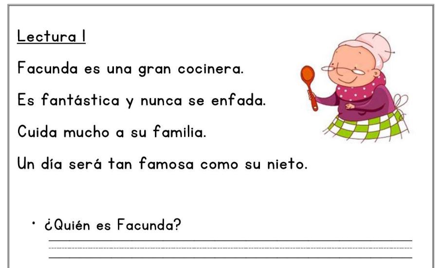 Os dejamos estas pequeñas lecturas para trabajar de forma sencilla la comprensión lectora.