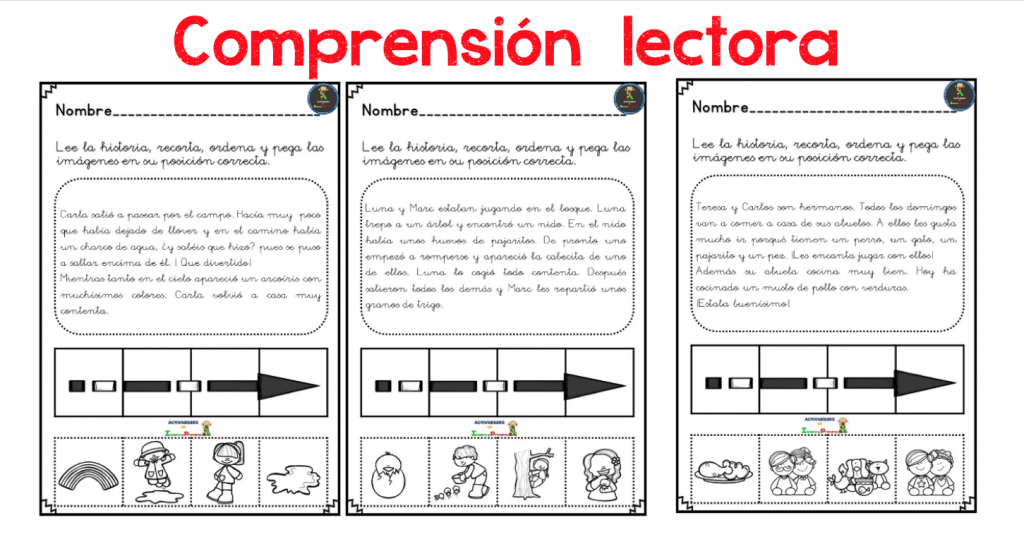 Hoy os dejamos estas sencillas actividades donde los alumnos tendrán que leer el texto y ordenar las secuencias.