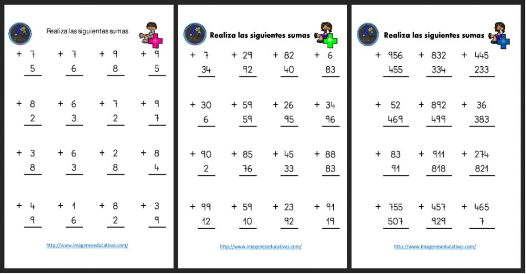 Nuevas fichas para repasar sumas: una, dos y tres cifras con SOLUCIONES En PDF .   PDF AL FINAL DEL POST Muchas gracias por los comentarios, si estas interesad@ en […]