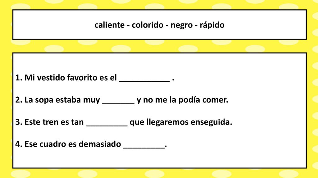 En la siguiente actividad vamos a trabajar las descripciones, para ello nuestros alumnos tienen que rellenar los huecos que hay utilizando los adjetivos que hay en el recuadro. En este […]