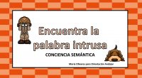 A continuación os proponemos un ejercicio para trabajar la conciencia semántica, cuyo objetivo es identificar la palabra que sobra en una lista de palabras que tienen relación entre ellas.