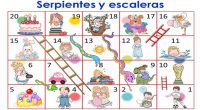 Os hemos preparado estas sencillas adaptaciones del juego de la Oca y el de las serpientes y escaleras ideales para educación infantil o preescolar.